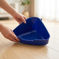Large Bunny Litter Tray and Bunny Litter Box, Triangular Corner Litter Pan with Cage Hooks, for Guinea Pigs and Chinchillas
