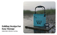 Foldable Fishing Pail Lightweight Foldable Fishing Pail Portable Breathing Container Long-Lasting Portable Water Pail Mesh Lid