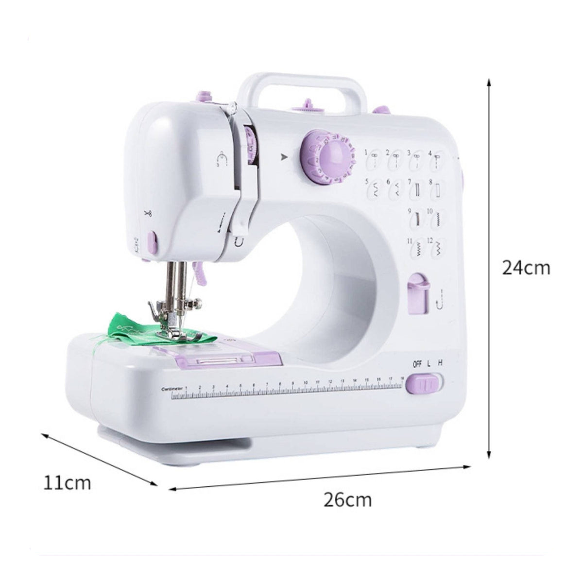 Portable Mini Sewing Machine with Extension Table Compact Electric Sewing Machine Household Appliance Multi-Stitch for Beginners, Apartments