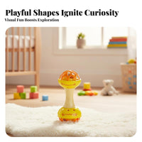 Early Educational Infant Grasping Ball Easy to Grip Soft Rattle Ball Promotes Movement Skills for Infants, Newborns, Tummy Time, Playtime