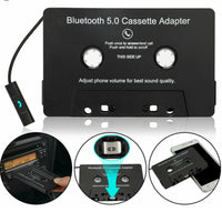 Slim Bluetooth Cassette Adapter Rechargeable Tape Adapter with Control Button Portable Car Audio Premium for Drivers, Commuters