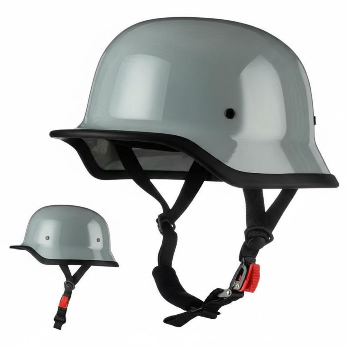 ABS Shell German Aesthetic Half Helmet Lightweight Design Retro Motorcycle Helmet Comfortable Lining for Bikers, Cruising, Road Trips