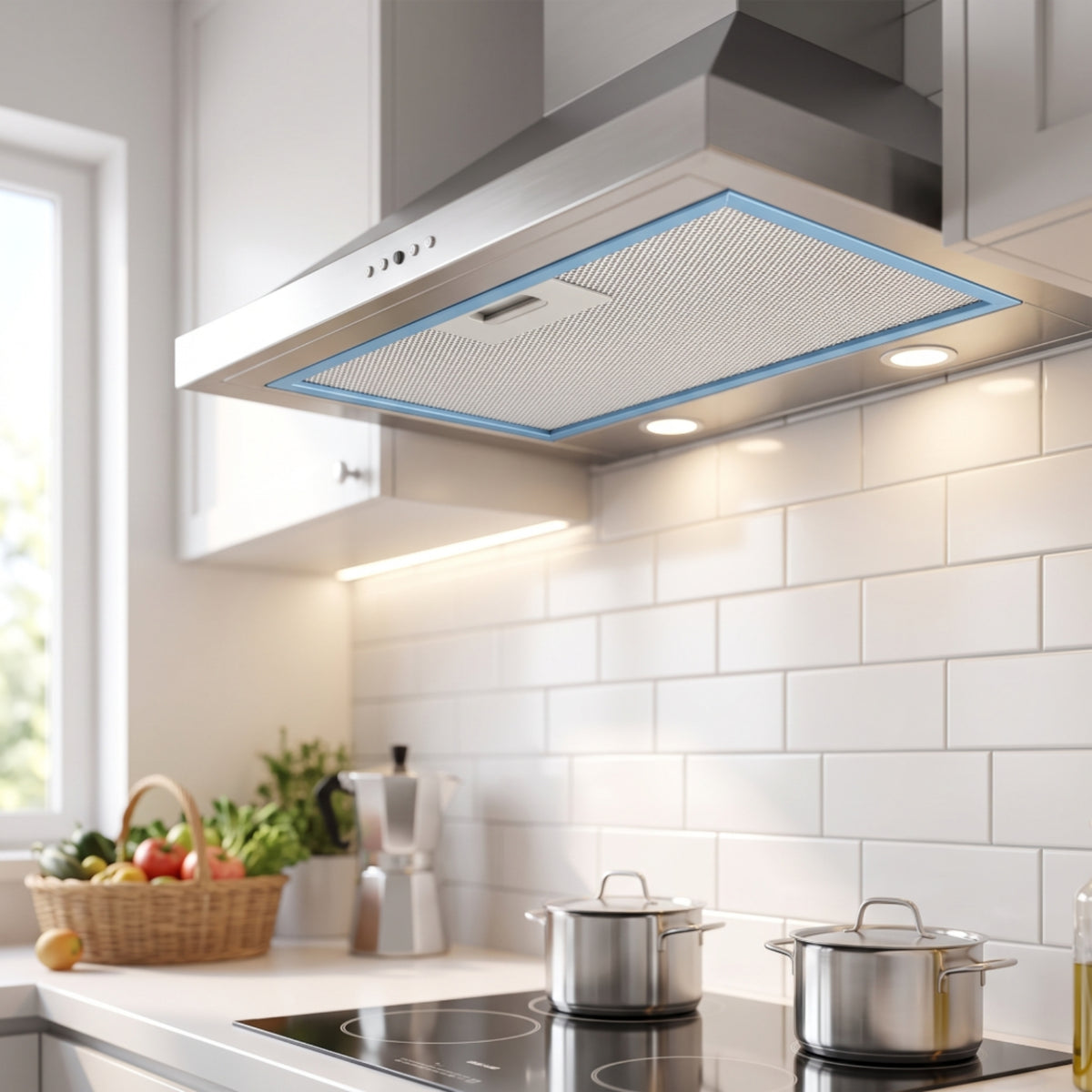 Low-Profile Cooktop Hood Vent Screen