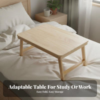 Space-Saving Foldable Laptop Table Multi-Functional Lap Desk No Assembly Required Portable Furniture Sturdy Design for Students, Telecommuting Workers, People with Limited Mobility, Bedroom, Dormitory, Living Room, on the Floor