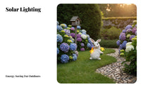 Solar Hare Statue Automatic On/deactivate Hare Garden Lamp Hare Garden Lamp Weather Resistant Outdoor Decoration for Gardeners