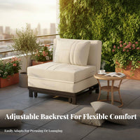 Armless Pull-extendable Sleeper 2-in-1 Design Pull-extendable Sleeper Sofa Space-Saving Loveseat Bed for partners, Students, Small Apartments, Balcony, Living Room