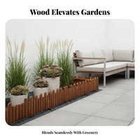 Decorative Landscape Border Anti Flexible Wood Garden Fence for Patio