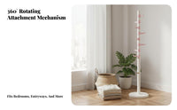 Multi-Functional Freestanding Coat Rack Space Saving Freestanding Coat Tree Stable Base Child S Clothes Stand Long-Lasting & Sturdy for Adults, Families, Students, Bedroom, Entryway, Dorm Room, Home Office
