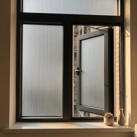 Privacy Window Film for Home Office, Frosted Geometric Abstract Pattern Film, PVC Bathroom Window Cling