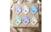 18 Pieces Handkerchief with Edges Floral Handkerchief with Edge Soft Facial Cloths for Women, Weddings