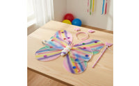 3 Pieces Glitter Accents Butterfly Costume Wings Wand Headband Butterfly Wings Set Party Supply for Halloween