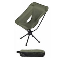 Aluminum Alloy Frame 360 Degree Rotating Outdoor Chair Foldable Design 360 Degree Rotating Camp Seat Easy Assembly Swivel Camping Chair Long-Lasting Oxford Material for Hikers
