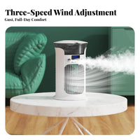 Quiet Operation Desktop Misting Cooler Low Noise Desktop Misting Fan 3 Speed Settings for Office, Bedroom, Dorm Room