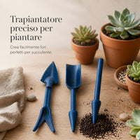 Succulent Plant Seedling Transplanter Tool Set for Potting and Soil Loosening