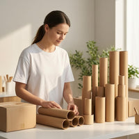 Kraft Paper Tube Round Packaging Pressure-Resistant Thick-Walled Tube for Express Shipping Multi-Size Cuttable Hard Paper Tube