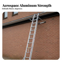Telescopic Extension Ladder Heavy Duty Telescopic Ladder Industrial Grade Household Equipment for Homeowners, Technicians, Job Site, Warehouse, Garage