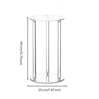 Tall Acrylic Vase Transparent Flower Stand with Round Base Minimalist Acrylic Display Riser for Wedding Planners, Table Centerpieces, Weddings