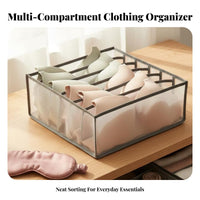 3 Pieces Underwear Compartment Box Set foldable Drawer Divider Foldable