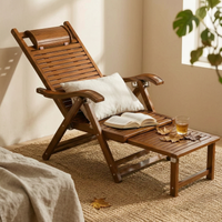 Folding Recliner Sturdy Foldable Lounge Chair Space-Saving for Rest, Reading