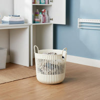 Slatted Laundry Basket Openwork Small Laundry Basket Easy to Carry