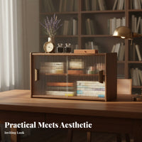 Wooden Design Tiered mug Rack Space Saving 2-Tier Display Riser Multipurpose Desktop Shelf multifunctional Use for Collectors, Coffee Lovers, Office Workers, Countertop, Study Room, Kitchen Counter