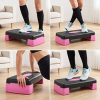 BaXuanLi PP Aerobic Stepper with Adjustable Height, Non-Slip Surface, and 400lb Weight Capacity