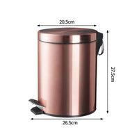 Handshands-off Step Trash Can Compact Trash Can with Pedal Quiet Pedal Bin Modern for Kitchen