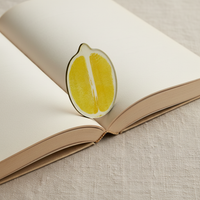 Cute Fruit-Shaped Acrylic Bookmark Set - Transparent INS Style Gift Bookmarks