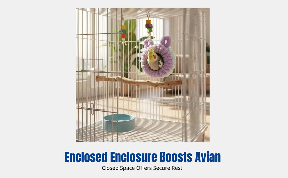 Bird Bed, Thick Plush Warm Bird Bed, Parakeet Cockatiel Lovebird Winter Sleeping House, Cute Design, Easy to Wash, Random Color