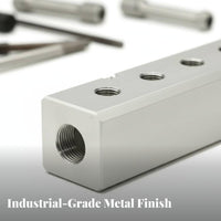 40x40 Air Block Leak-Resistant Seal Pneumatic Block Industrial-Grade Multi-Port Pneumatic Splitter for DIY Hobbyists, Workshops, Factory