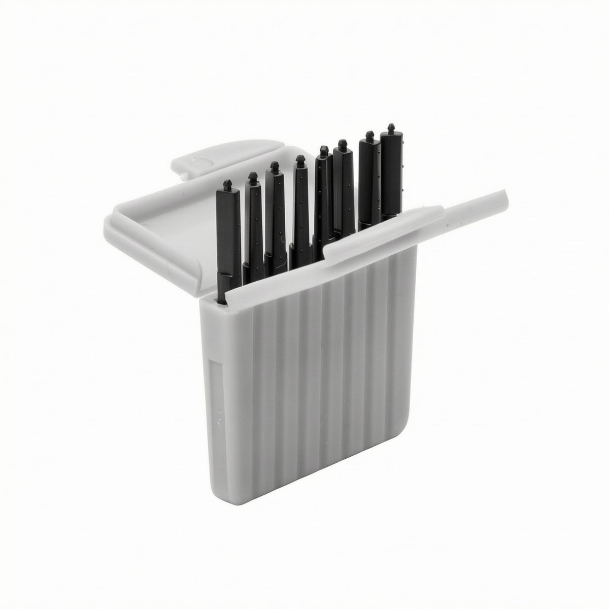 8 Pieces Earwax Guard Refill Storage Case Filter Removal Tool Black