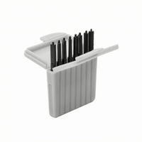 8 Pieces Earwax Guard Refill Storage Case Filter Removal Tool Black