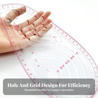 4 Pieces French Curve Ruler Set Versatile Clothing Pattern Making Ruler Set Accurate Scale Sewing Rulers for Tailors
