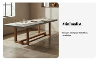 Industrial Dining Table Retro Atmosphere Modern Rectangular Dining Table Sturdy Construction for Restaurant Owners, Interior Designers, Hotel, Home