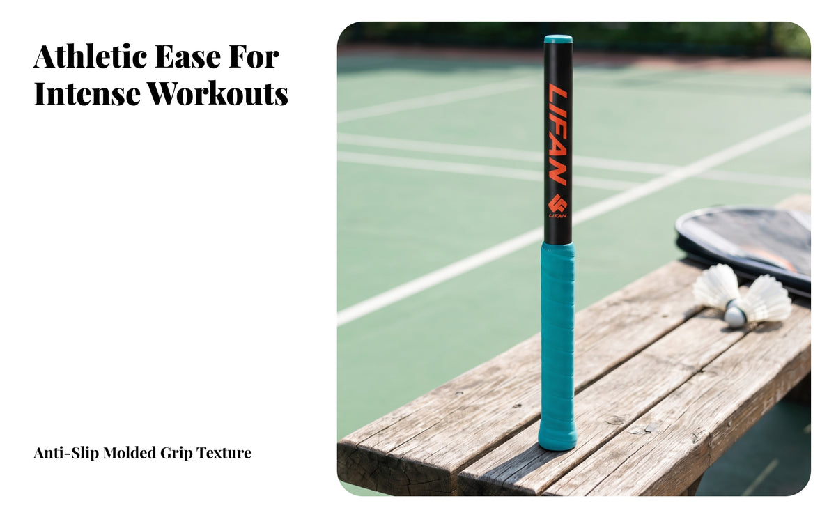 Anti-Slip Badminton Swing Training | Textured Grip Section, Badminton Swing with Adjustable Resistance, for Home