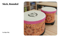 Sheepskin Drumhead Bongo Drum Set Goatskin Head Connected Bongo Drums Warm and Crisp Sound Percussion Instrument Reinforced Connection for Students, Beginners, Music Lovers, Education, Performance, Jam Sessions, Home Studio