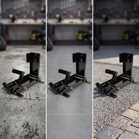 Motorcycle Wheel Chock Stand   Motorcycle Parking Stand with Wheel Cradle Space-Saving for Workshop