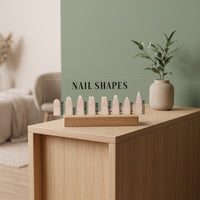 Nail Shape Display Sign Acrylic Sign with Base Transparent for Reception Desks