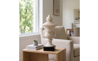 Vase with Lid Ornate Vase with Pedestal Antique Classical Looking Urn for Homeowners, Grand Lobby