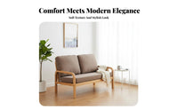 Small Space perfect for space-saving 3-Seater Sofa Minimalist Design 3-Person Bench with paddings Natural Aesthetic Upholstered Seating Easy Assembly for Apartment Dwellers, Guesthouse Owners, Office Workers, Living Room, Studio, Lounge Area, Bedroom