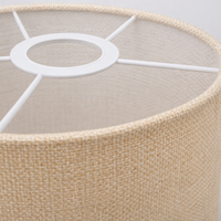 Living Room Lamp Shade with Foldable Design for Easy Storage, Lampshade for Table in Linen Material, Universal Fitting for Bedroom Lighting