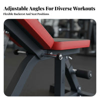 Space-Saving Foldable Utility Bench Multi-Position Dumbbell Press Bench Full Body Workout Thick Padded Cushion for Fitness Enthusiasts