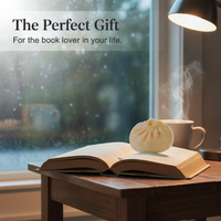 Cute Original Steamed Bun Acrylic Bookmark for Students, High Aesthetic Transparent Reading Marker