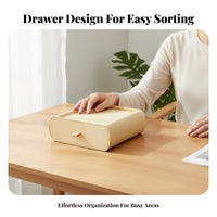 Desktop Storage Box Versatile Cosmetic Storage Box Space Saving Desk Drawer Unit for Makeup Users, Students, Dorm Room, Countertop, Classroom
