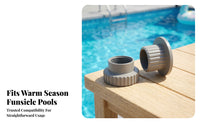 2 Pieces Cylindrical Pool Fountain Adapter Kit Easy Installation Male Female Adapter Set Long-Lasting Universal Fit