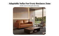 Minimalist design Modern 3-Seater Office Couch Professional Look Sofa and Loveseat Combination Comfortable Cushioning Commercial Furnishing robust Frame for Business Owners, Interior Designers, Apartment Dwellers, Corporate Waiting Room, Small Space