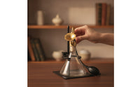 Tabletop Scent Disperser with Bulb Decorative Glass Bottle Scent Disperser with Stand Industrial-Style Scent Sprayer for Home, Desk, Spa