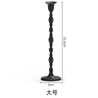 ins中古复古铁艺黑色蜡烛烛台摆件浪漫烛光晚餐装饰台座氛围家用