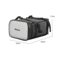 Water-Resistant Motorbike Rear Seat Bag Mesh-Textured Motorcycle Rear Bag Straps Straps Travel Gear Black