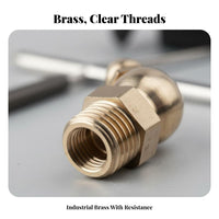 Rust Resistant Brass Grease Nipple Precision Machined Straight Brass Oil Nozzle Leak-Proof